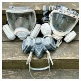 3M Full-Face Respirator Gas Mask Twin Masks with Dual Cartridges