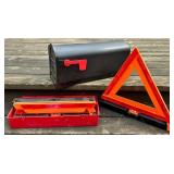 US Mailbox & Emergency Road Triangle Kit in Red Case