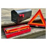US Mailbox & Emergency Road Triangle Kit in Red Case