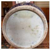 Vintage Palace Blue & White Porcelain Vase on Stand with Divider Insert