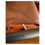 Vintage Mid-Century Leather Office Chair - Brown Upholstery, Metal Frame & 5-Star Base #4