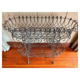 Vintage Two-Tier Wrought Iron Plant Stand & Scrollwork