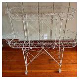 Vintage Wire Plant Stand with 2-Tiers