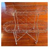 Vintage Wire Plant Stand with 2-Tiers