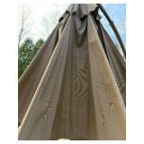 Offset Cantilever Patio Umbrella - Tan Canopy & Heavy Base