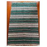 Serape Throw Rug / Blanket - 75x48 in - Mexican Stripe Textile