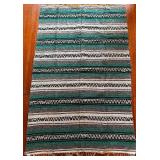 Serape Throw Rug / Blanket - 75x48 in - Mexican Stripe Textile