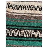 Serape Throw Rug / Blanket - 75x48 in - Mexican Stripe Textile