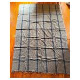 Plaid Wool Blend Area Rug 90x56 in - Made in India, 60% Wool
