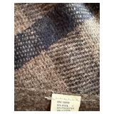 Plaid Wool Blend Area Rug 90x56 in - Made in India, 60% Wool