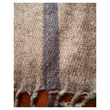 Plaid Wool Blend Area Rug 90x56 in - Made in India, 60% Wool