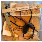 Full-Hide Leather 33.5 x 26 in & Leather Craft Tools Kit with Templates