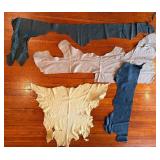 Assorted Kid Leather Scraps & Remnants - Multicolor Leather Pieces