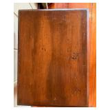 Antique Carved Pedestal End Table - 22 x 16 x 27 in