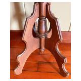 Antique Carved Pedestal End Table - 22 x 16 x 27 in