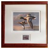 James Hautman Framed Print 16 x 15 in Mallards with Migratory Bird Stamp