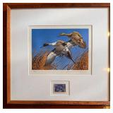 David A. Maass 1979 Minnesota Duck Stamp Print Framed Art (308/3800)
