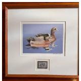 William C. Morris Duck Print 17 x 16 in & 50th Anniversary Migratory Bird Stamp