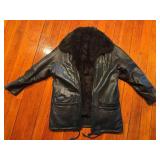 Saks Fifth Avenue Buffalo Leather Jacket & Zip-Out Fur Liner