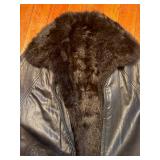 Saks Fifth Avenue Buffalo Leather Jacket & Zip-Out Fur Liner