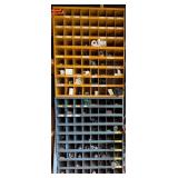 Two Cabinets - Industrial Parts Organizer with Grid Compartments