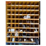 Two Cabinets - Industrial Parts Organizer with Grid Compartments