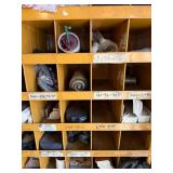 Two Cabinets - Industrial Parts Organizer with Grid Compartments