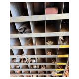 Two Cabinets - Industrial Parts Organizer with Grid Compartments