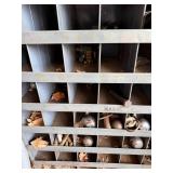 Two Cabinets - Industrial Parts Organizer with Grid Compartments