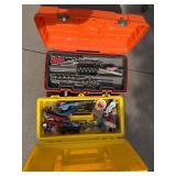 Assorted Drill Bits & Electrical Hardware Tool Boxes