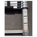 Telescoping Aluminum Ladder - Multi-Section with Safety Labels and Straps