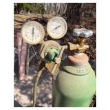 Oxy-Acetylene Welding Gas Cylinders with Regulators & Hoses and Welding Masks