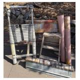 Telescoping Ladder & Step Ladder & Metal Saw Horses & Contractor Paper