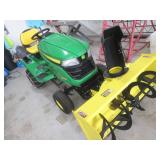 John Deere X330 Lawn Tractor with 44in Snowblower Attachment