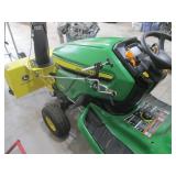 John Deere X330 Lawn Tractor with 44in Snowblower Attachment