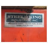 Steel King Pallet Rack - Blue Uprights, Orange Beams, Wood Decks