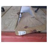 Pallet rack, 8' x 42' uprights, 8' beams.  Treated lumber plank shevles