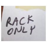 Pallet rack, 8' x 42' uprights, 8' beams.  Treated lumber plank shevles