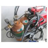 Lincoln Electric Power MIG 180 Welder with Gas Cylinders & Manual