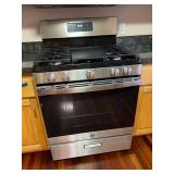 GE Gas Range with Steam Clean Oven - 5-Burner, Stainless Steel