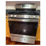 GE Gas Range with Steam Clean Oven - 5-Burner, Stainless Steel