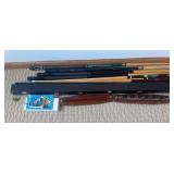 Pool Cue Set With Hard Case - Assorted Billiard Cues & Accessories