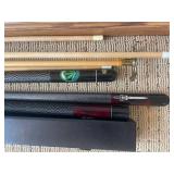 Pool Cue Set With Hard Case - Assorted Billiard Cues & Accessories