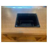 Oak Kitchen Island with Built-in Wine Rack, 3 Drawers & Cabinet Doors