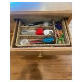 Oak Kitchen Island with Built-in Wine Rack, 3 Drawers & Cabinet Doors