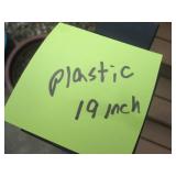 Plastic Planter Pots - 19-Inch Diameter, Blue & Burgundy (Lot of 2)