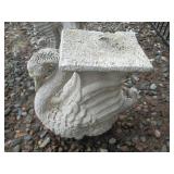 Swan Concrete Bird Bath Pedestal Sculpture