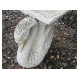 Swan Concrete Bird Bath Pedestal Sculpture