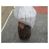 Wooden Sculpture on Log Base - Hand-Carved Outdoor Garden Art