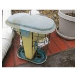 Garden Decor Lot - Ceramic Planters, Outdoor Pots, White Spiral Lamp & Solar Light